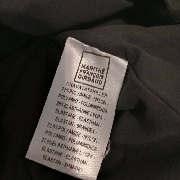 Marithe  Francois Girbaud Women's Blazer Size 7 Black Cravatatakiller - Picture 6 of 10